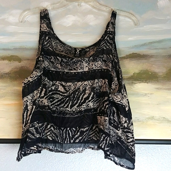 Urban Renewal Tops - Urban Renewal Sheer Asymmetrical Crop Tank Size Small